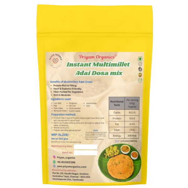 instant multimillet adai dosa mix