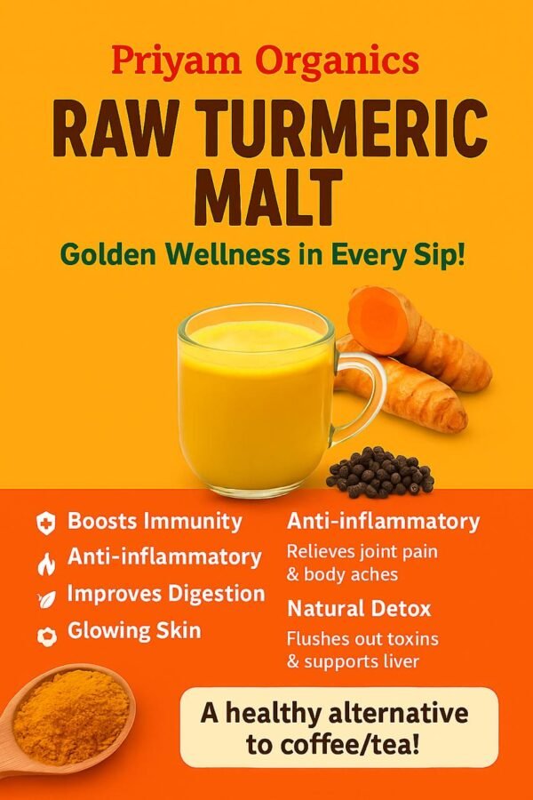 priyam orgains raw turmeric malt benefits