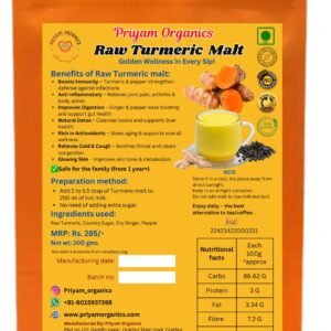 Priyam Organics Raw turmeric Malt