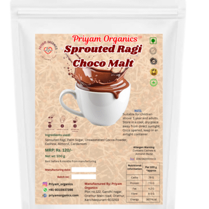 sprouted ragi choco malt